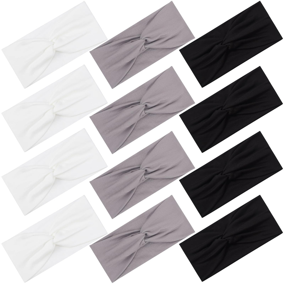 Panleding front packaging showing 12-piece headband set, easy wardrobe matching