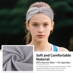 Panleding knotted twist detail on headband, stylish secure hold