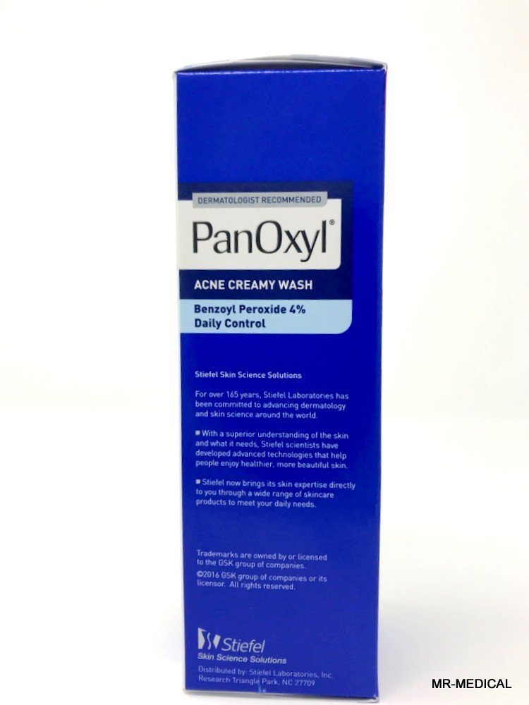 PanOxyl 4 being applied to hand to illustrate easy dispensing and targeted use