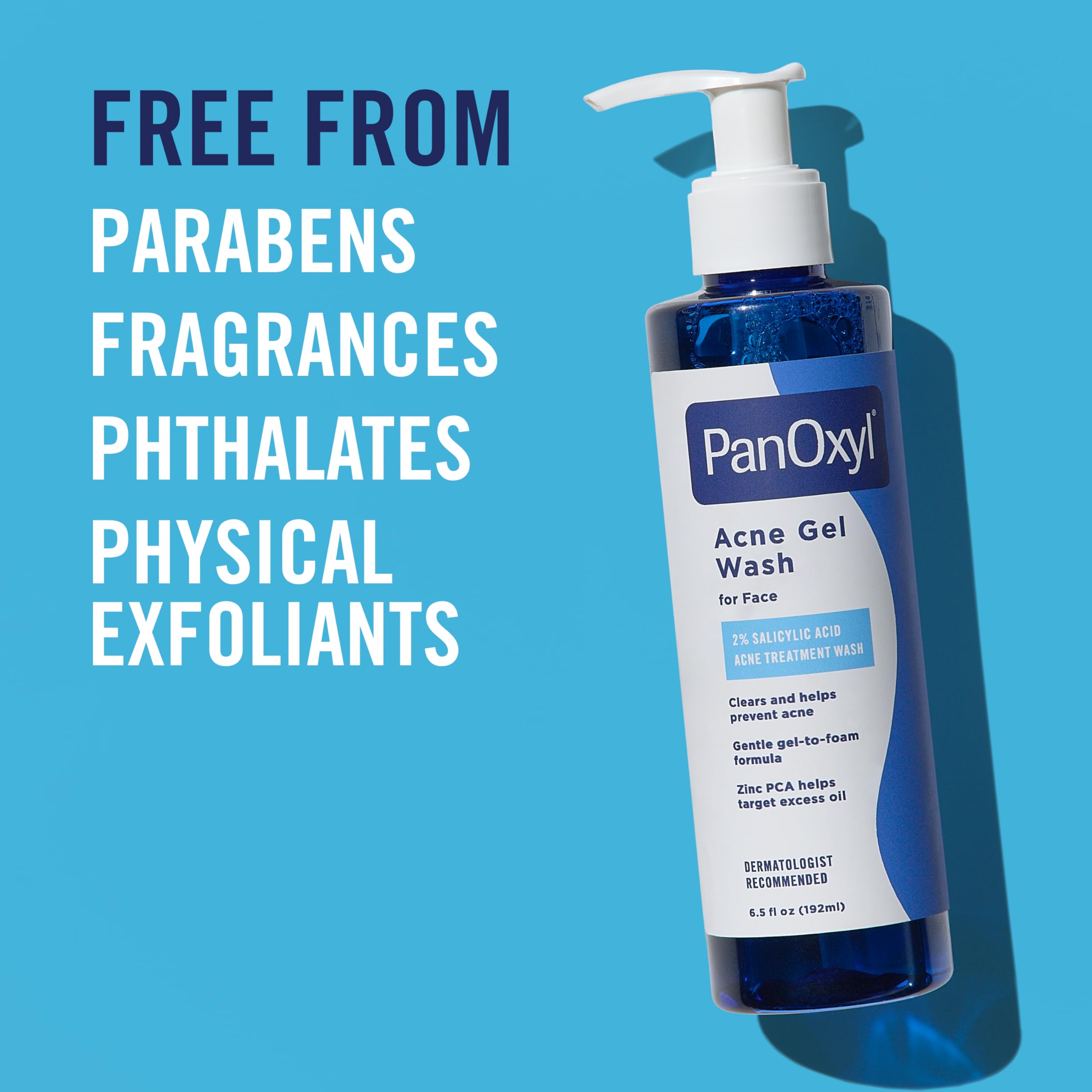 PanOxyl aloe and blue algae detail emphasizing calming and hydrating benefit