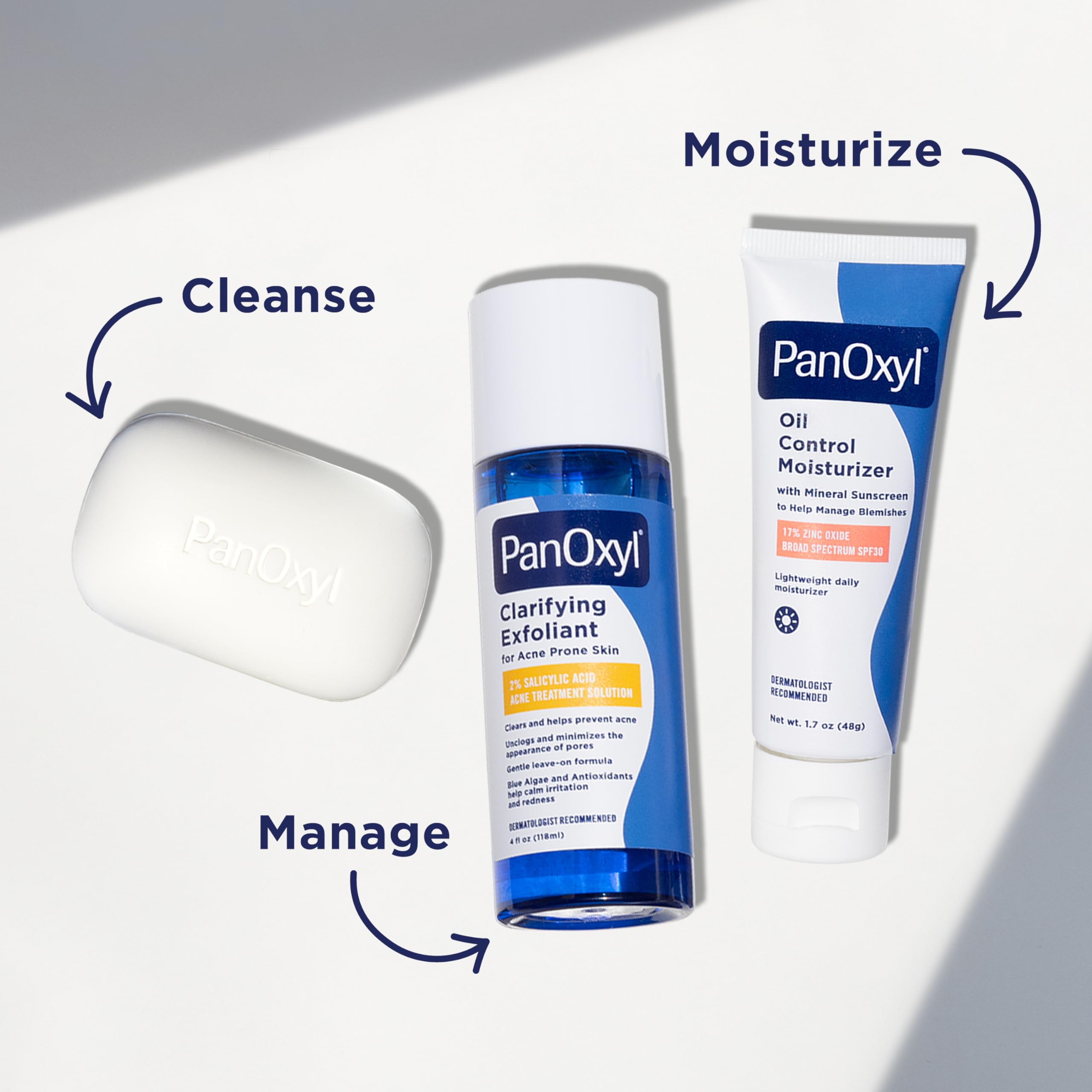 PanOxyl applied at bathroom sink as part of skincare routine to reduce breakouts