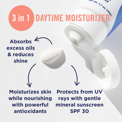 PanOxyl applied to hand demonstrating quick absorption and reduced shine