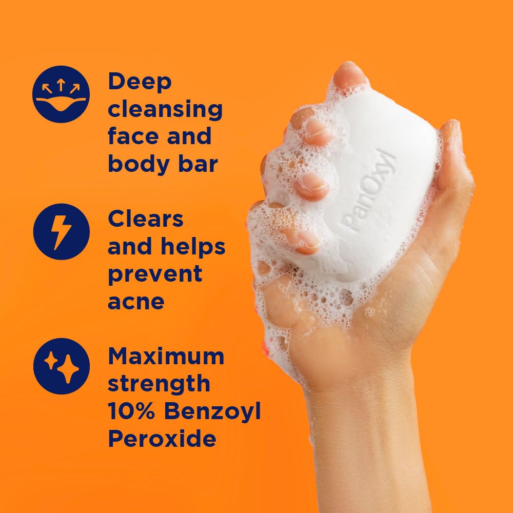 PanOxyl bar lather close-up demonstrating rich foam for effective cleansing