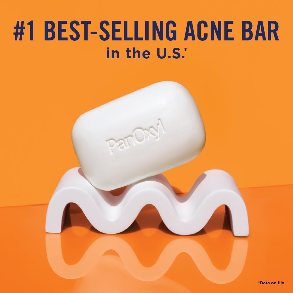 PanOxyl bar texture detail highlighting gentle, soap-free surface conditioning