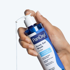 PanOxyl product staged in bathroom setting promoting daily skincare routine