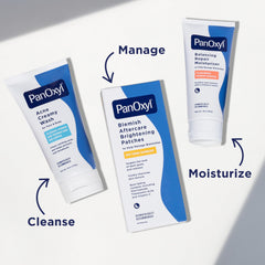 PanOxyl before and after close-up showing improved texture benefit