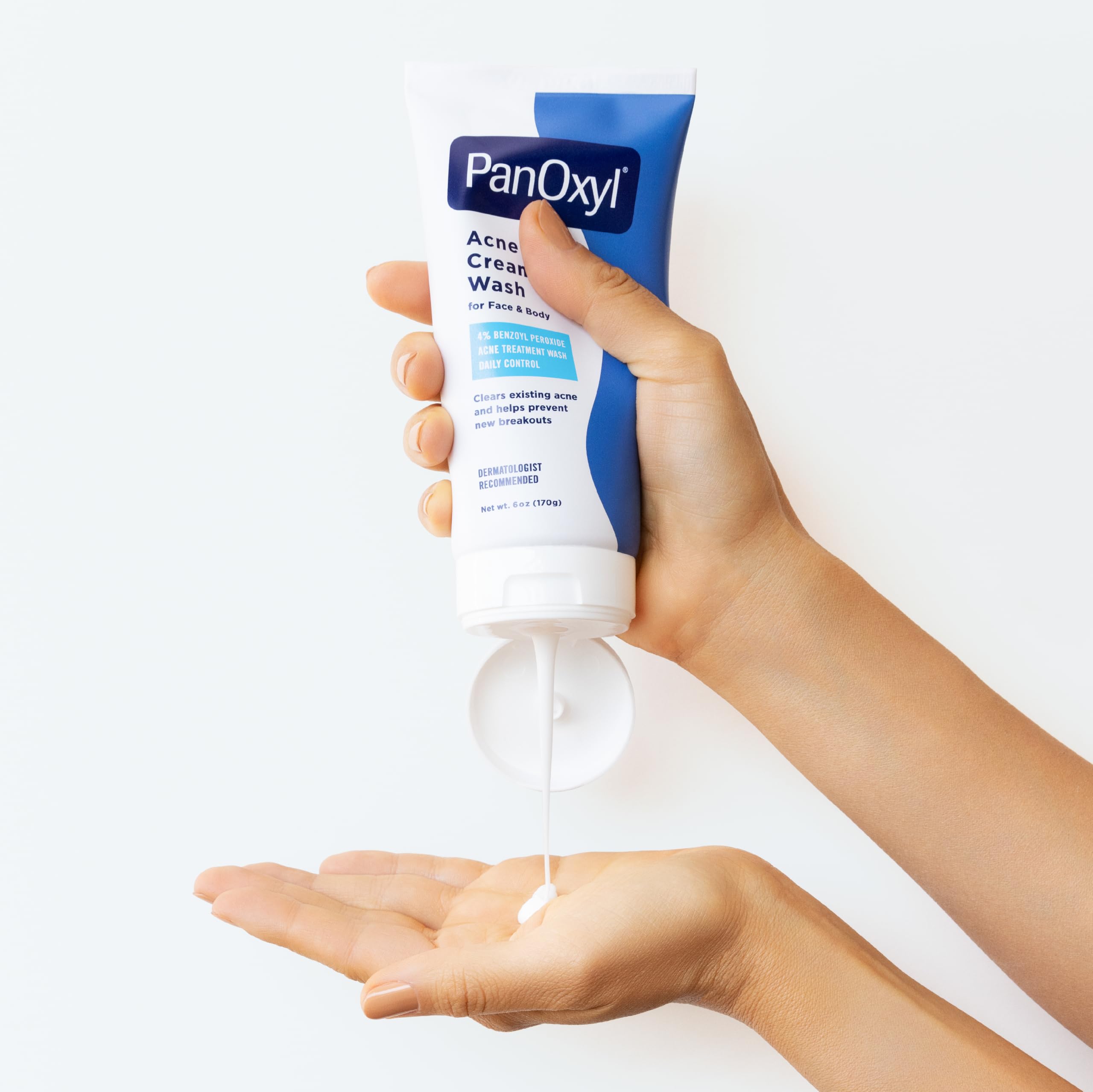 PanOxyl bottle staged on bathroom shelf suggesting integration into daily skincare benefit