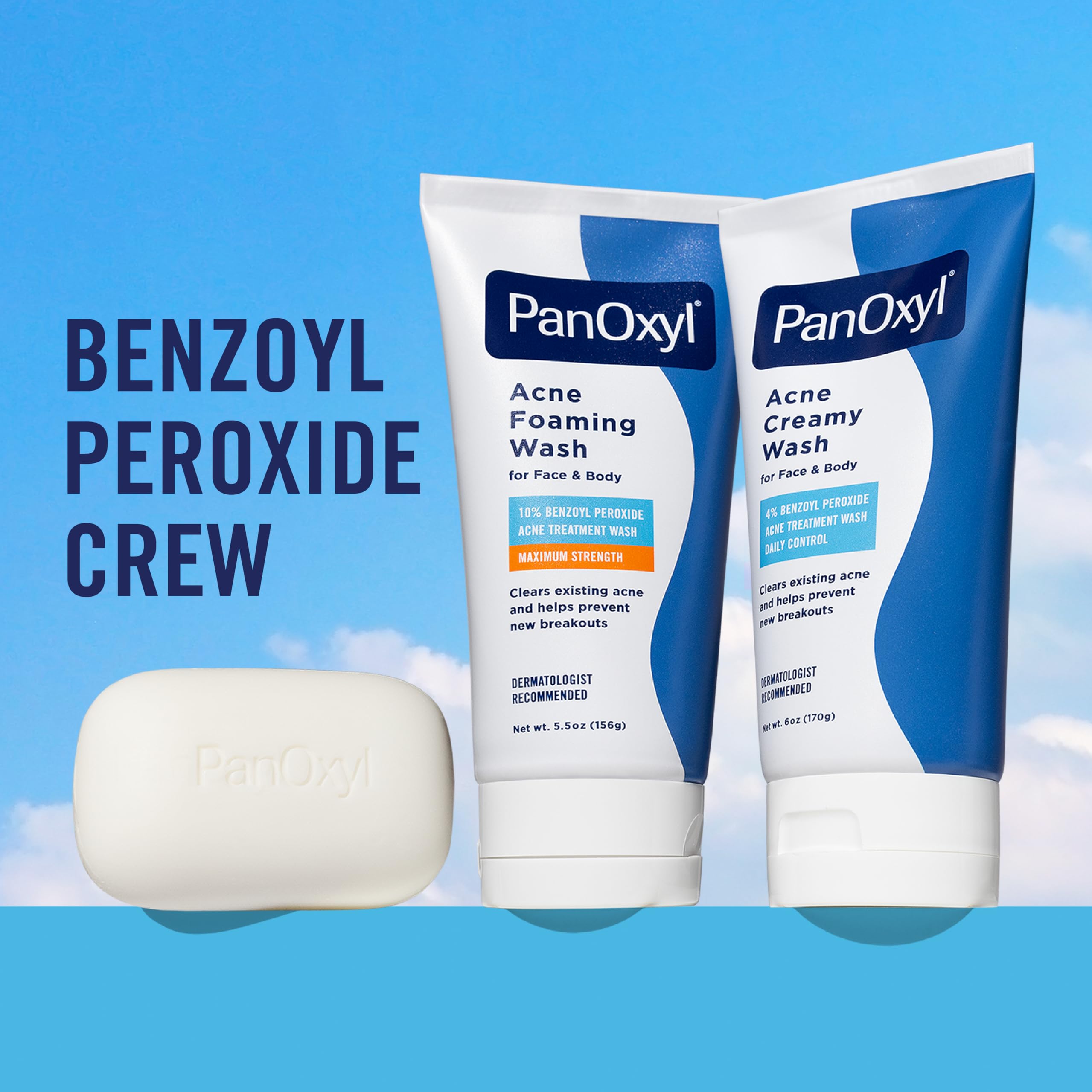 PanOxyl closeup label highlighting 4% benzoyl peroxide and ingredient clarity benefit