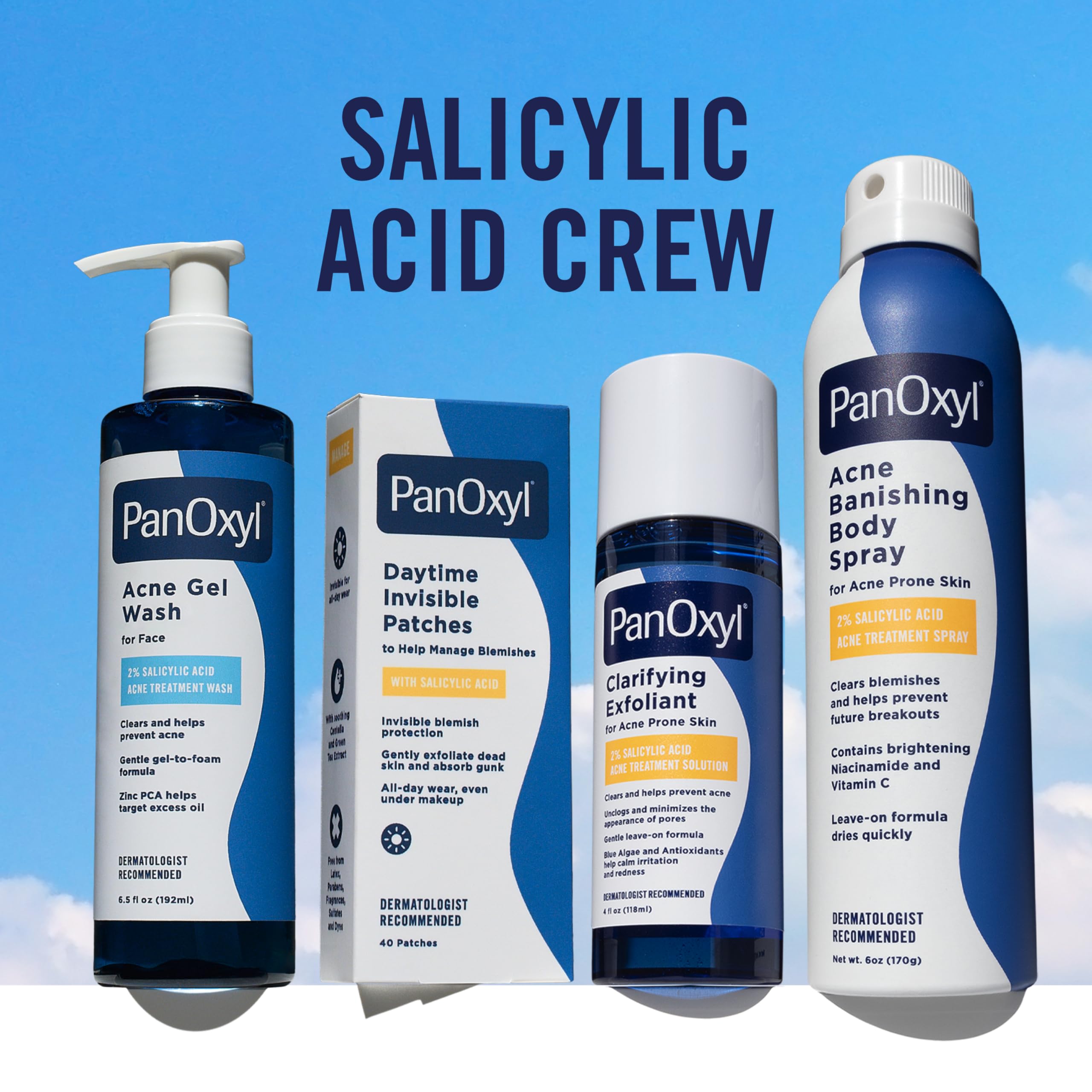 PanOxyl dispensing nozzle squeezing product showing controlled, mess-free use