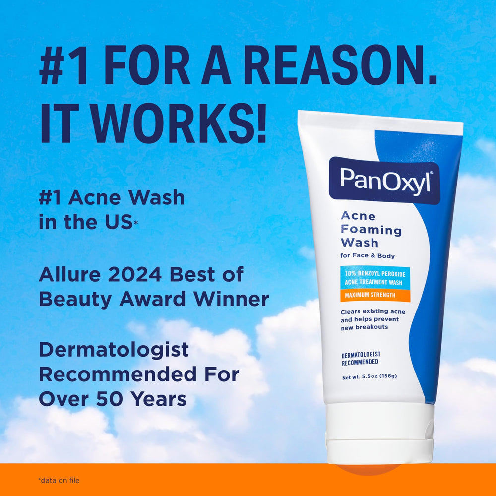 PanOxyl foaming lather close-up showing deep-cleansing action