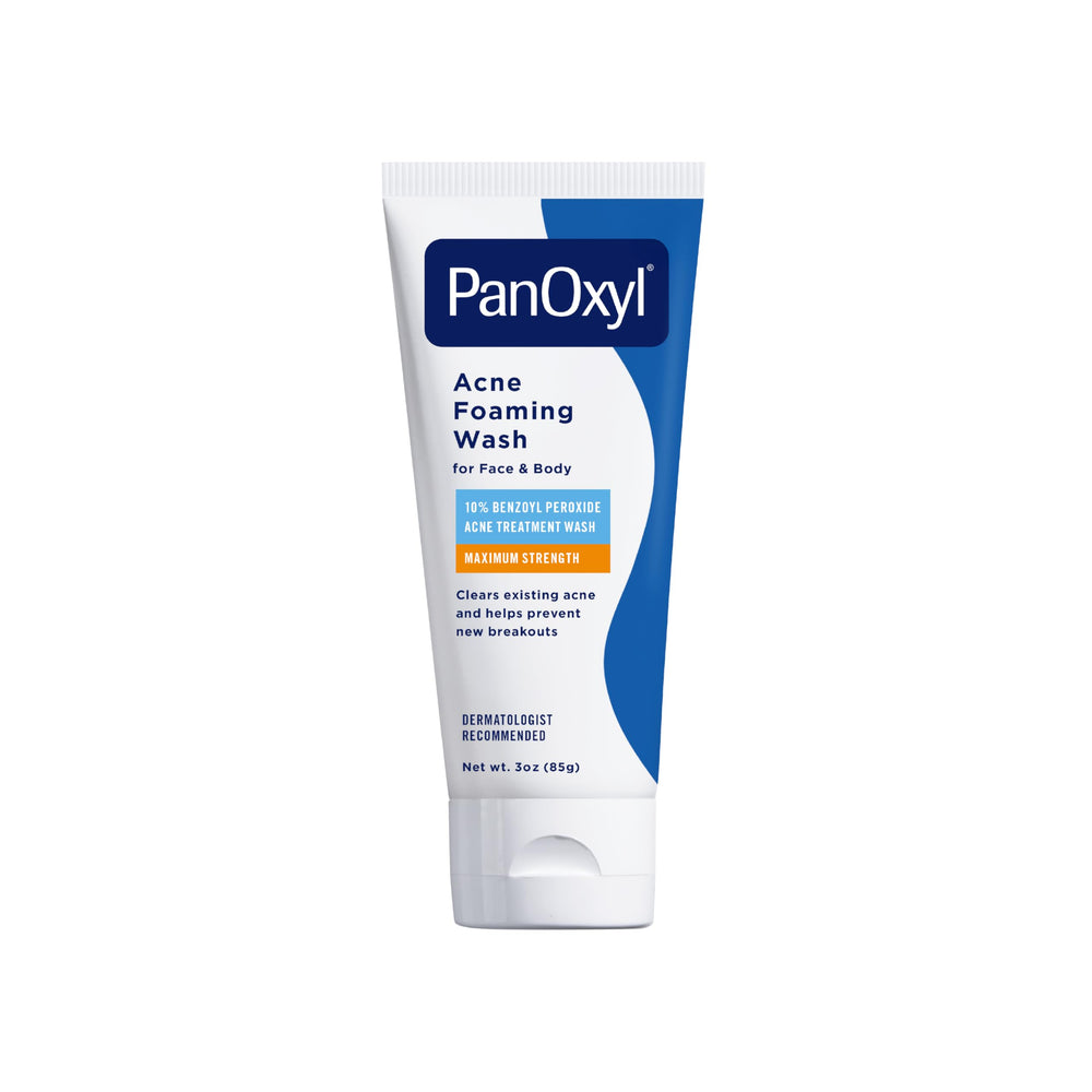 PanOxyl front label 3 oz bottle showing product and strength benefit