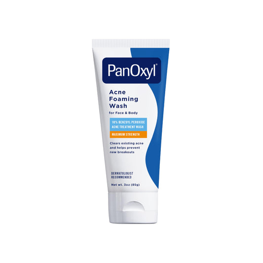 PanOxyl front label 3 oz bottle showing product and strength benefit