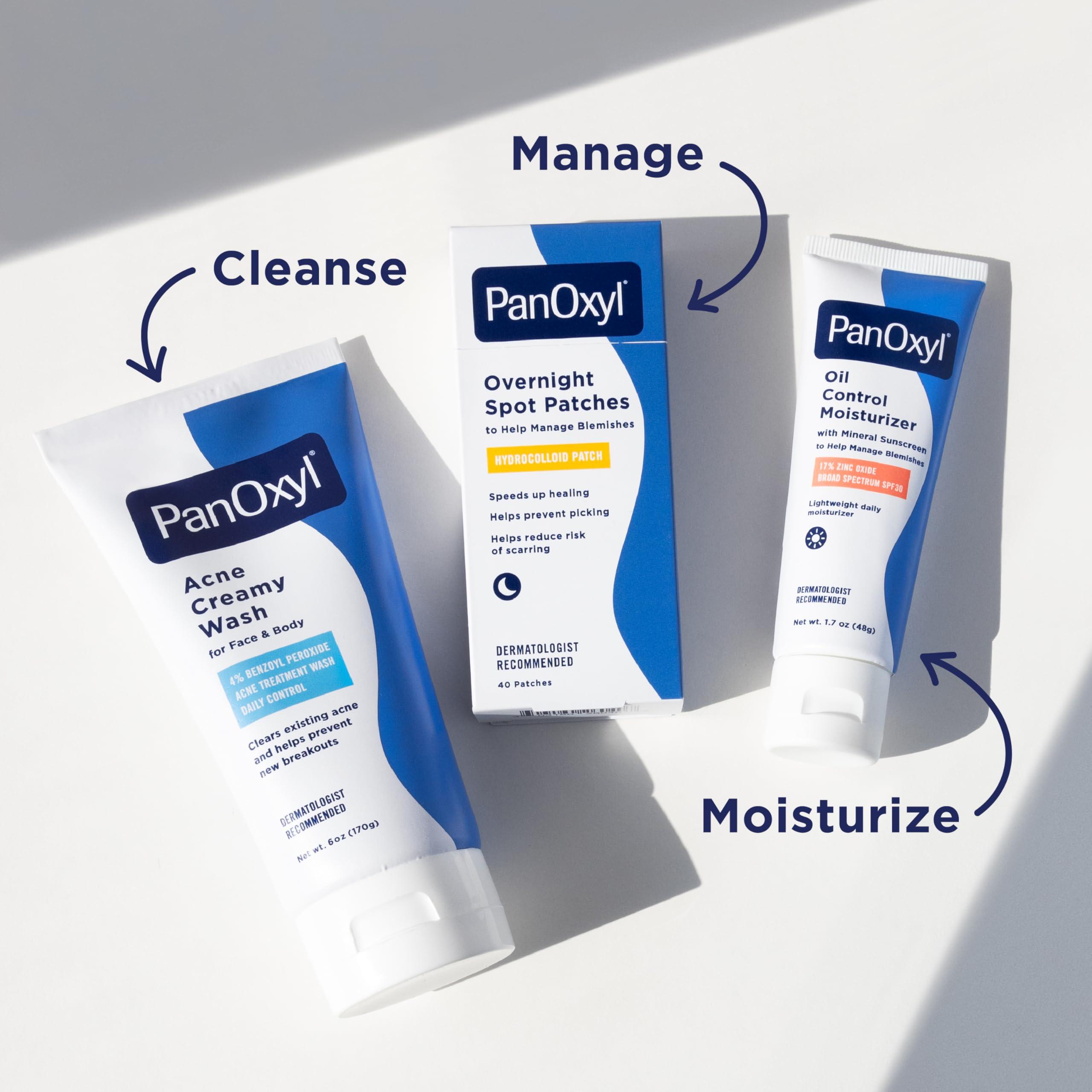 PanOxyl ingredients list focusing on hyaluronic acid and antioxidants benefits
