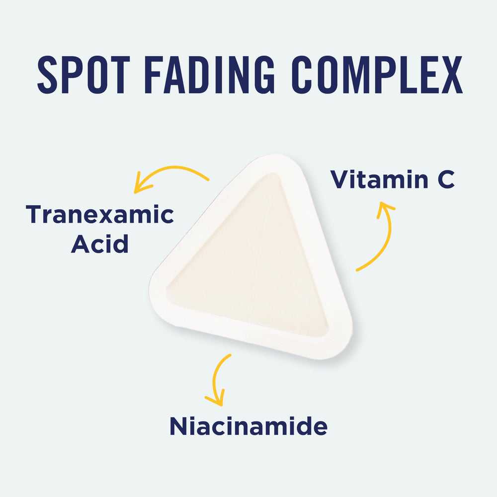 PanOxyl patch applied on cheek overnight protecting and brightening