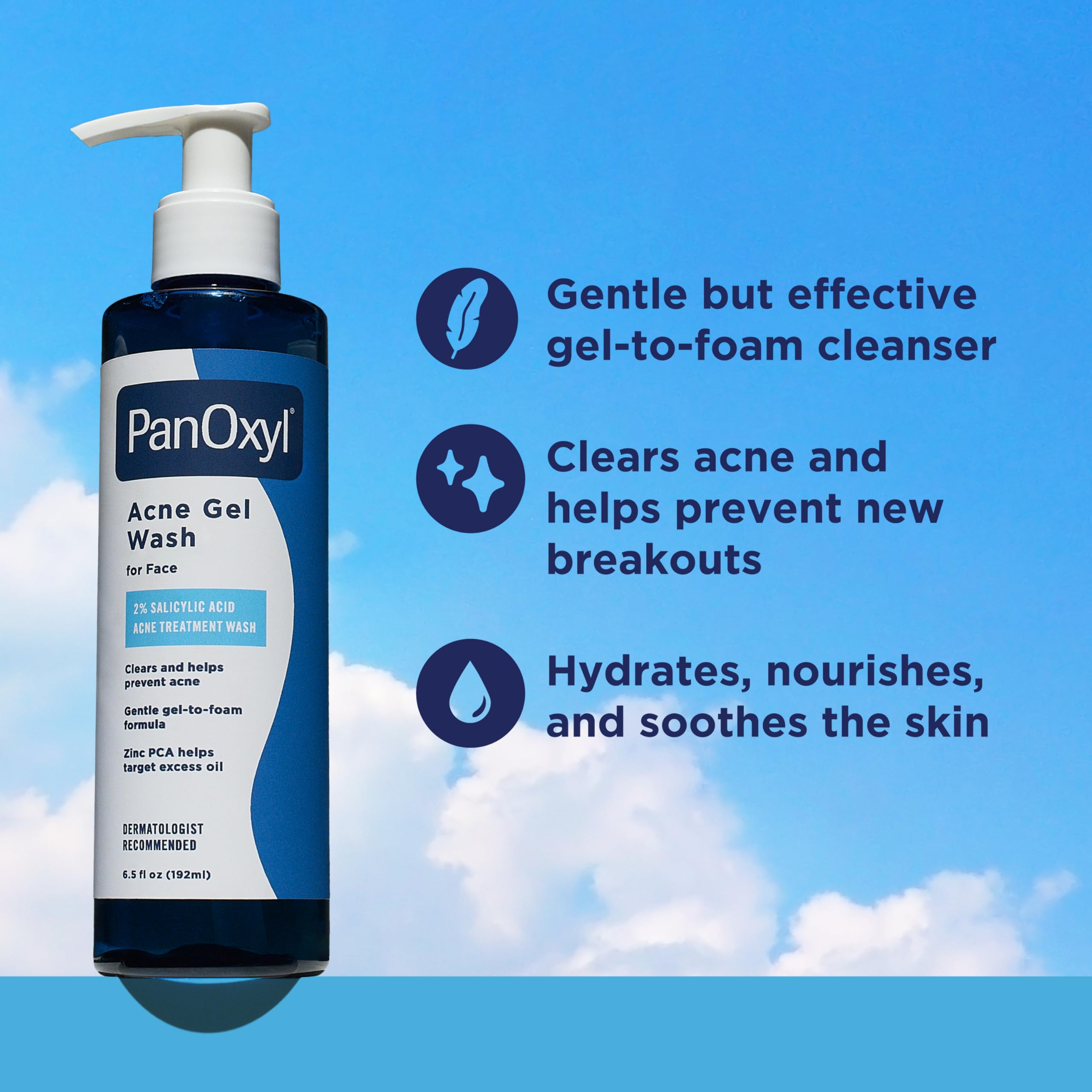 PanOxyl close-up of gel texture highlighting even, easy application benefit
