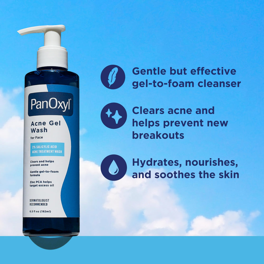 PanOxyl close-up of gel texture highlighting even, easy application benefit