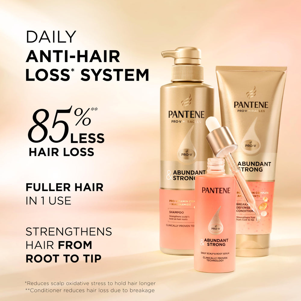 Pantene ingredient close-up of B5 Complex and niacinamide highlighting scalp nourishment benefit