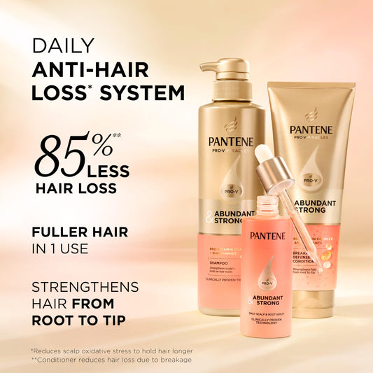 Pantene ingredient close-up of B5 Complex and niacinamide highlighting scalp nourishment benefit