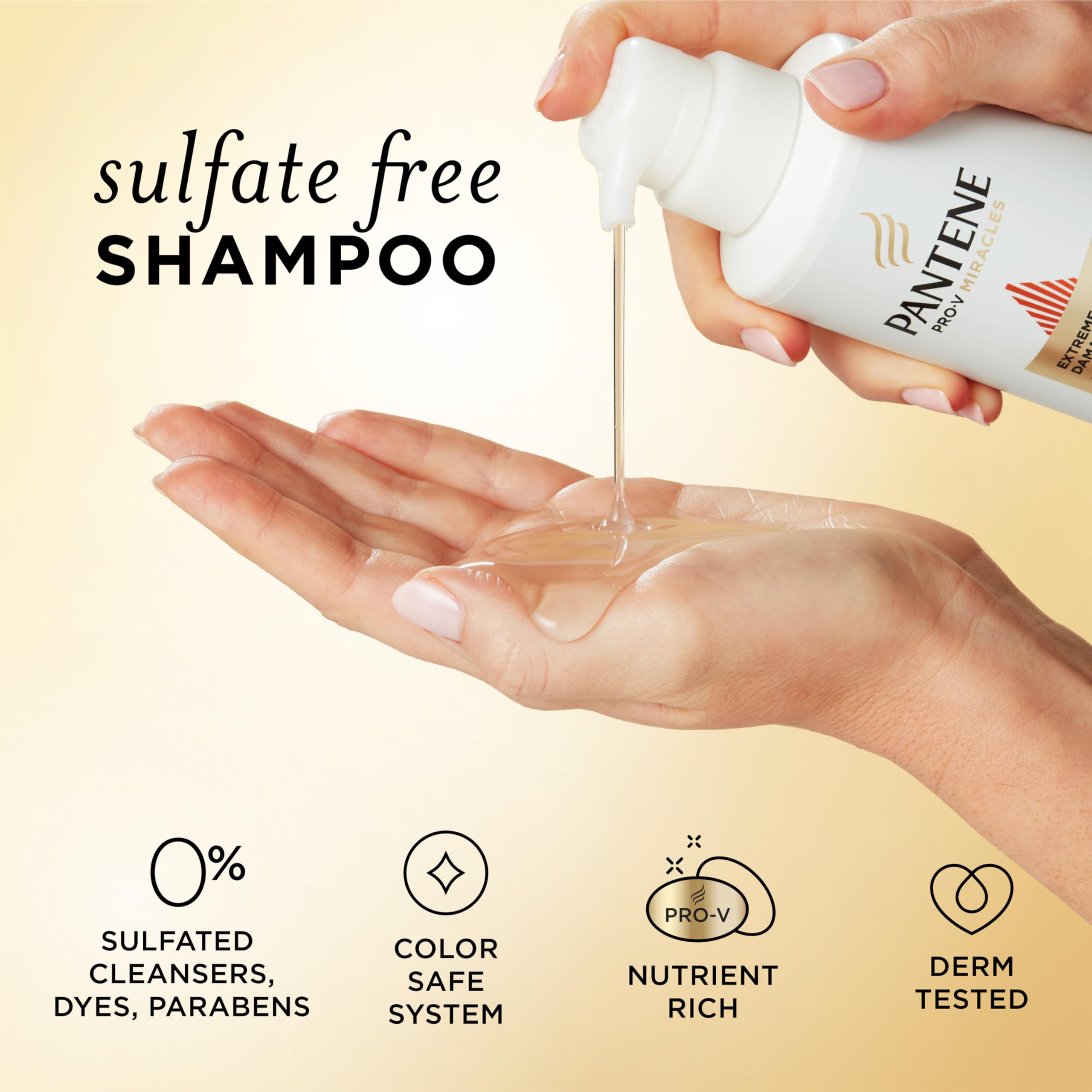 Pantene before and after hair comparison illustrating added softness