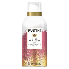 Pantene Behaving Conditioner Waterless front bottle showing compact travel-size and easy spray