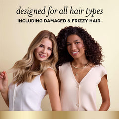 Pantene bottle label close-up revealing ingredient highlights and safe-formula reassurance