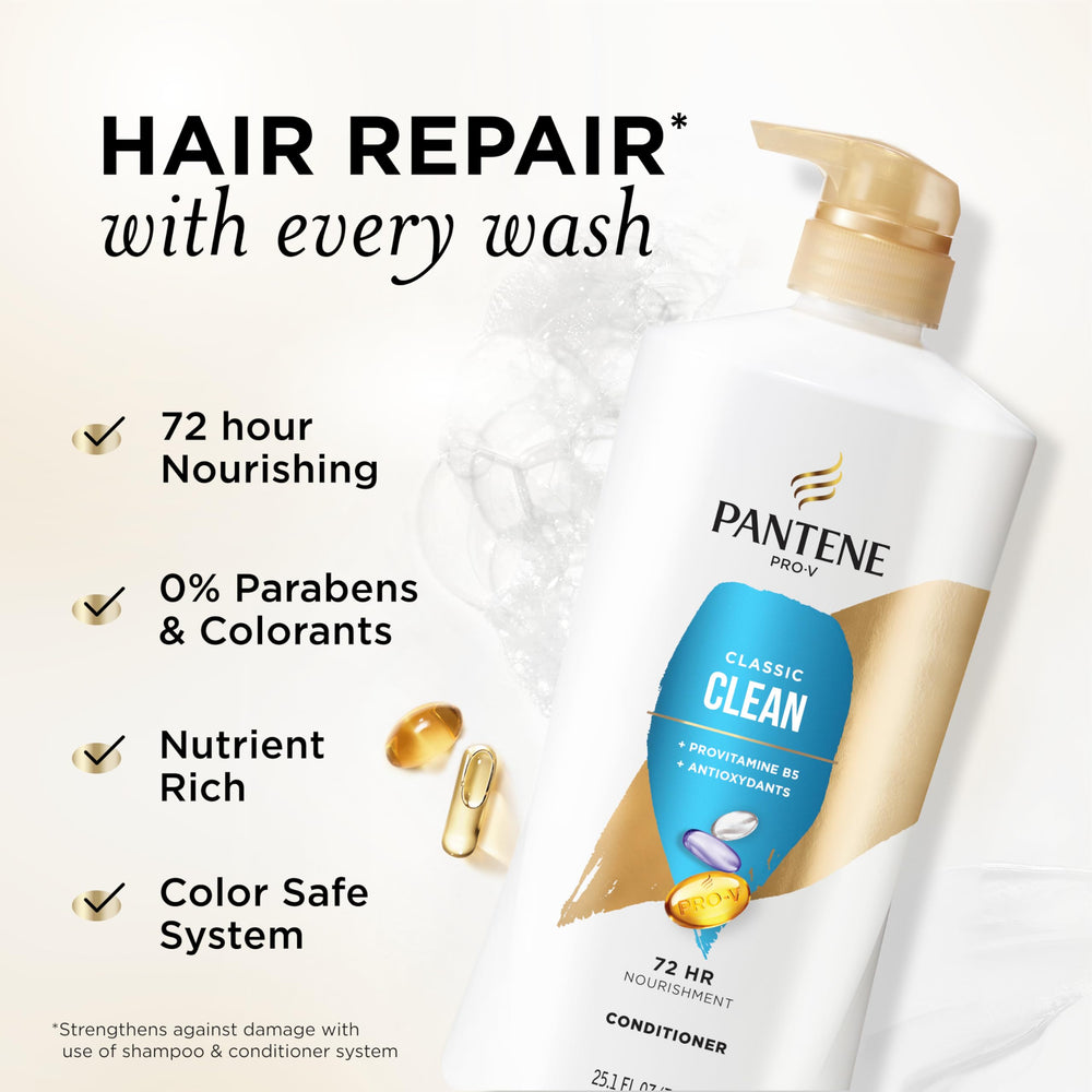 Pantene conditioner texture on palm demonstrating creamy, lightweight hydration delivery