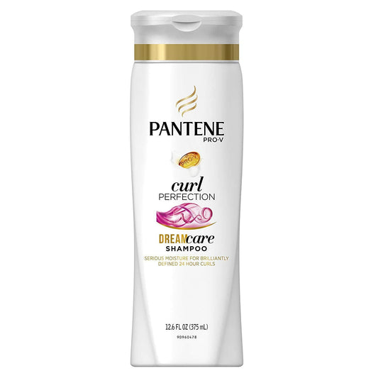 Pantene Pro-V Curly Perfection front bottle showing label and size, highlights defined-curl benefits
