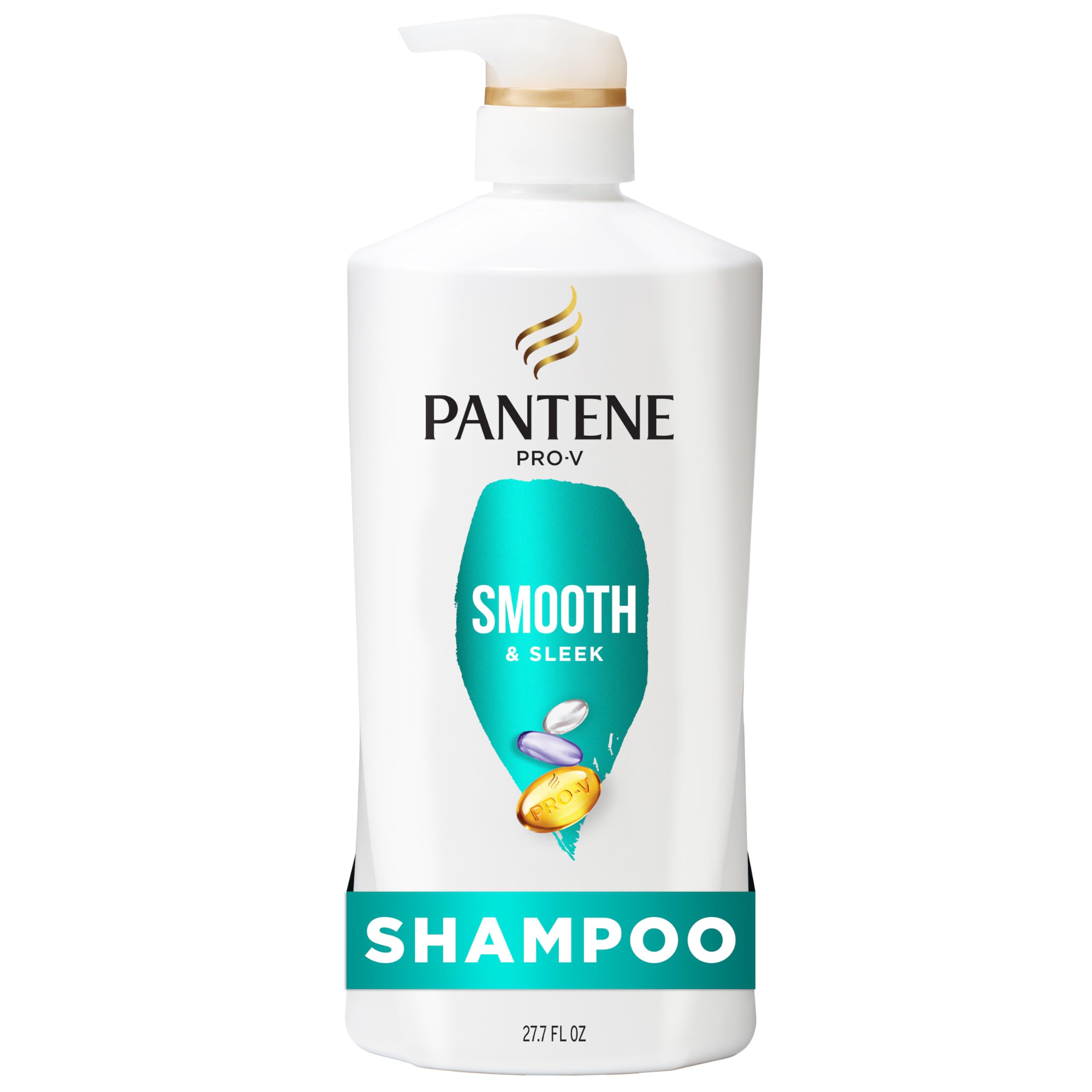 Pantene front bottle of Smooth & Sleek showing label and size for easy identification