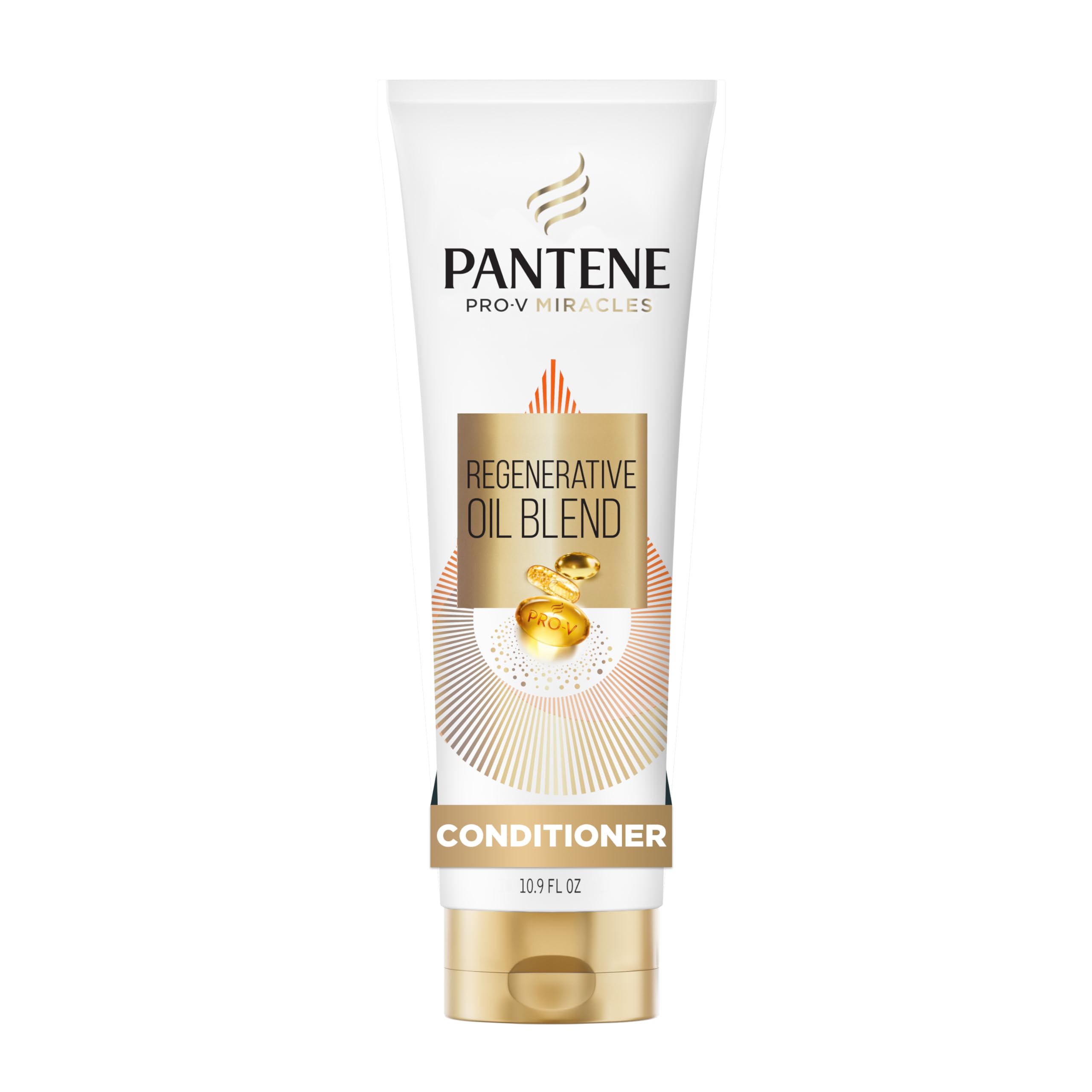 Pantene front bottle showing label and 10.9 fl oz size, brand clarity and reassurance