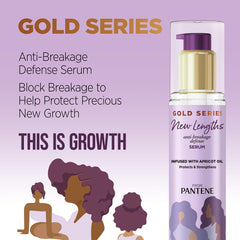 Pantene Gold Series in lifestyle shot with textured hair for manageability