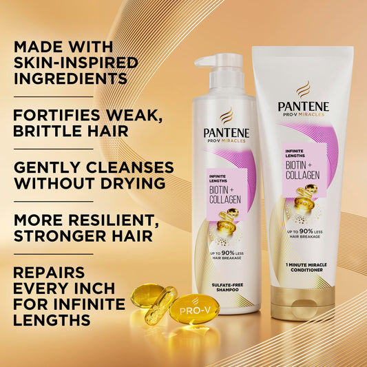 Pantene back label close-up explaining ingredients and usage benefits
