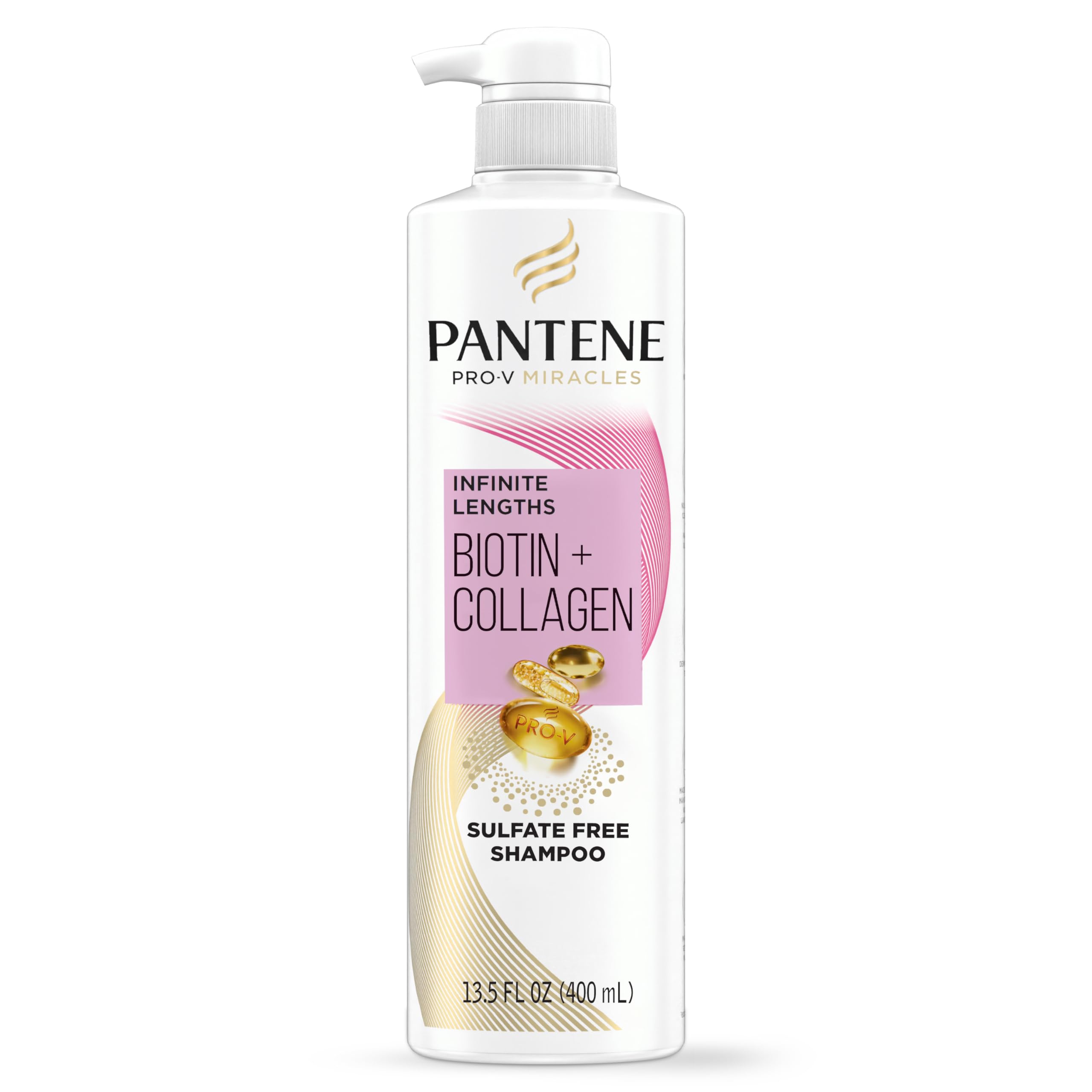 Pantene bottle front view showing label and visible benefit of strengthening