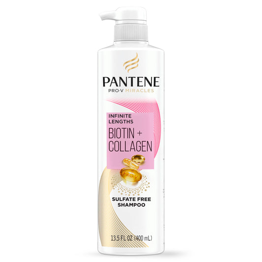 Pantene bottle front view showing label and visible benefit of strengthening