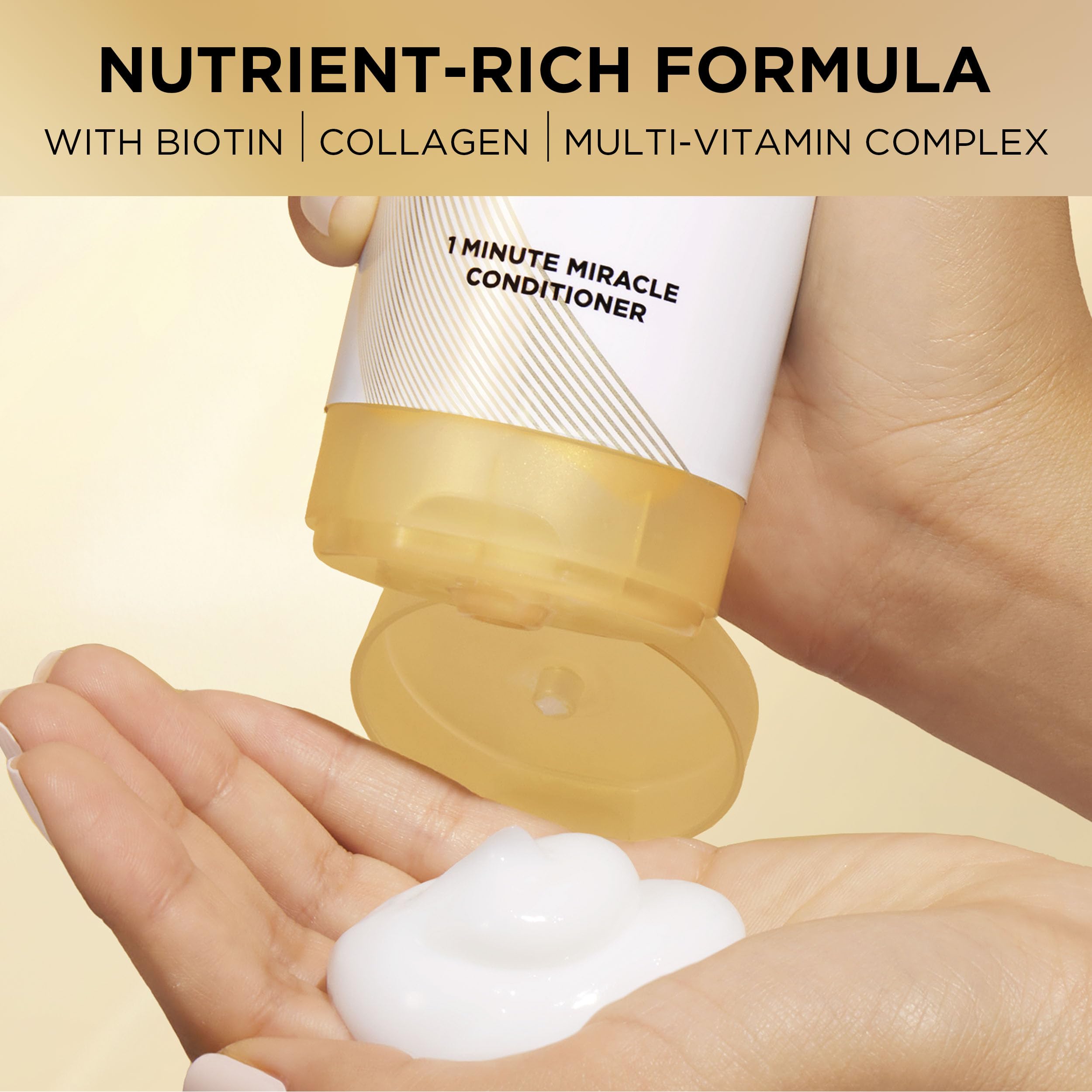 Pantene label close-up showing Pro‑Vitamin B5, Biotin and Collagen information
