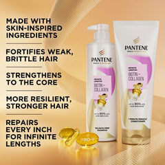 Pantene pump dispenser delivering conditioner for easy one-minute use