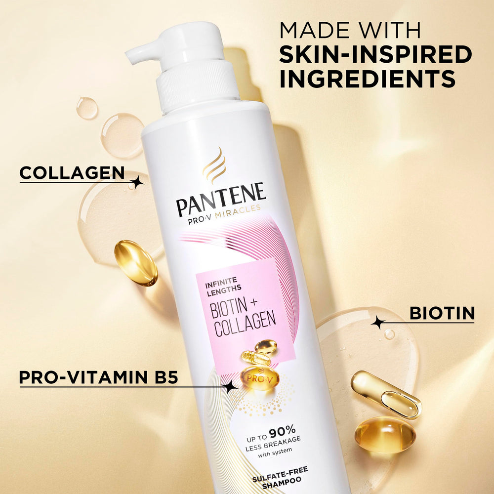 Pantene shampoo paired with conditioner illustrating system benefits