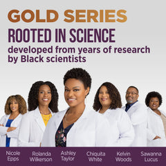 Pantene label closeup highlighting Gold Series claims and ingredient focus