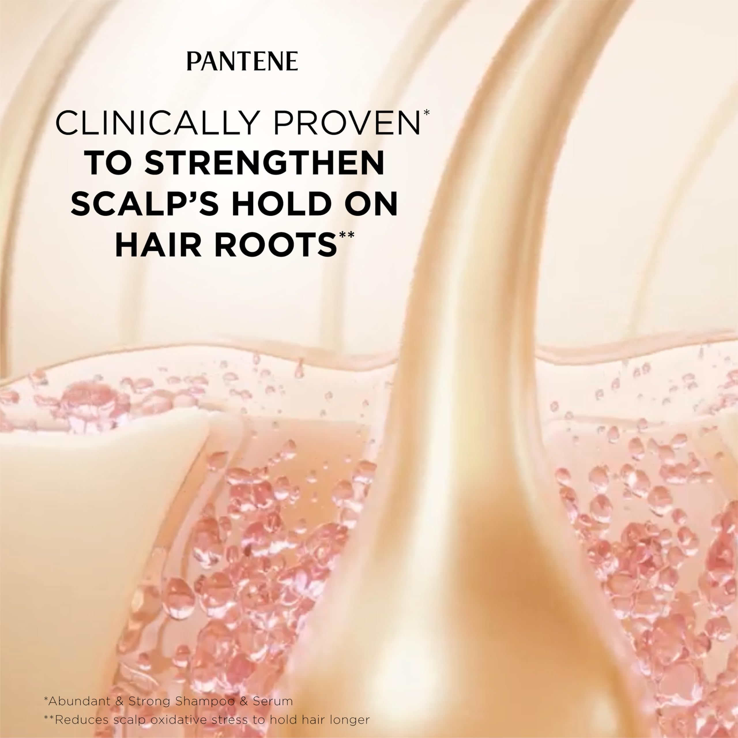 Pantene product label close-up showing ingredient list and formulation transparency benefit