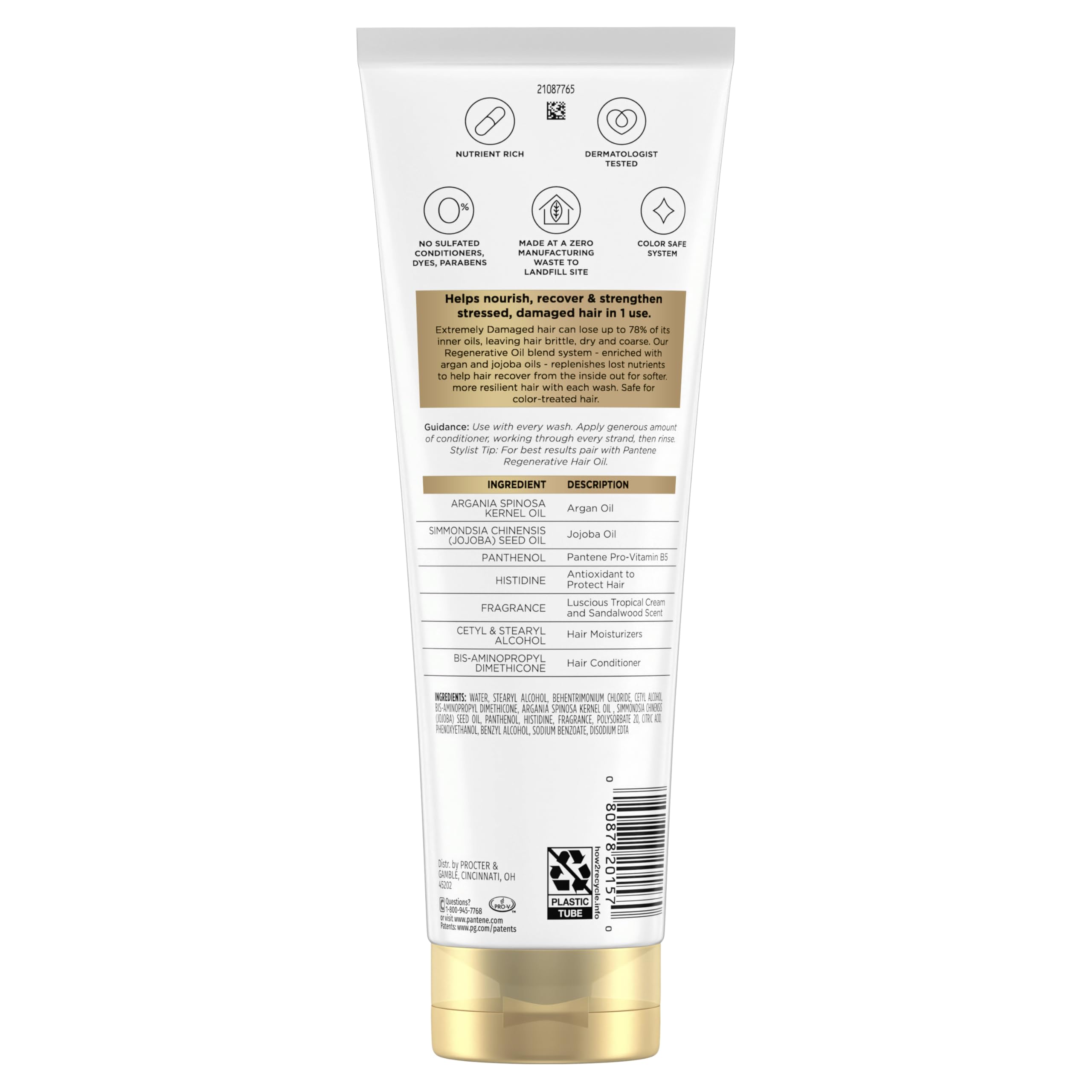 Pantene on bathroom shelf with towels to convey everyday luxury and affordable repair