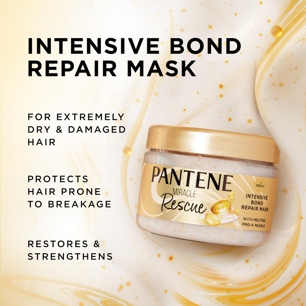Close-up of Pantene melting Pro-V pearls dissolving for deep nourishment