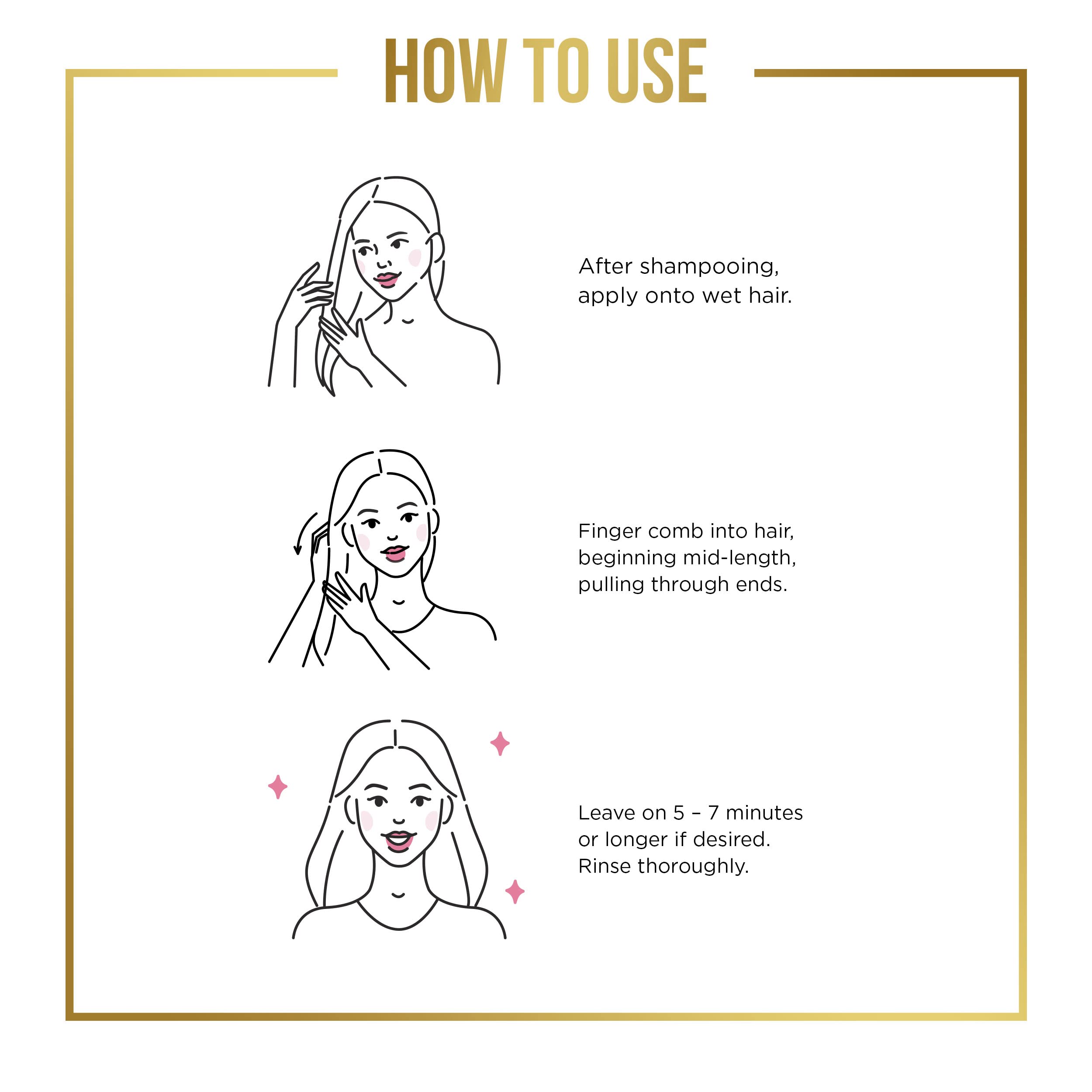 Applying Pantene mask to damp hair demonstrating easy distribution and smoothing benefit