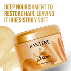 Before and after hair comparison with Pantene showing reduced frizz and shine improvement