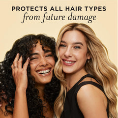 Pantene Miracle Rescue before heat styling showing protective layer to reduce styling damage