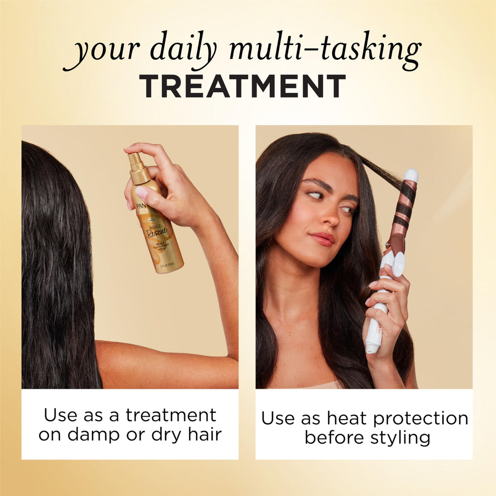 Pantene Miracle Rescue label close-up highlighting Pro-Vitamin B5 and keratin benefits