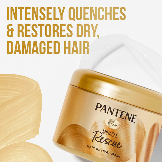 Close-up of Pantene mask texture highlighting creamy formula and conditioning benefit