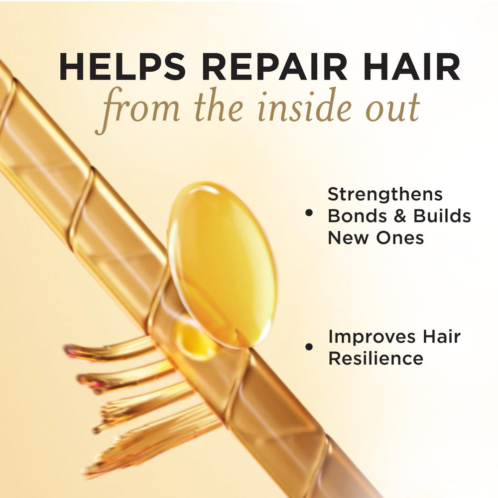 Pantene Miracle Rescue pump close-up illustrating convenient dispensing and controlled application