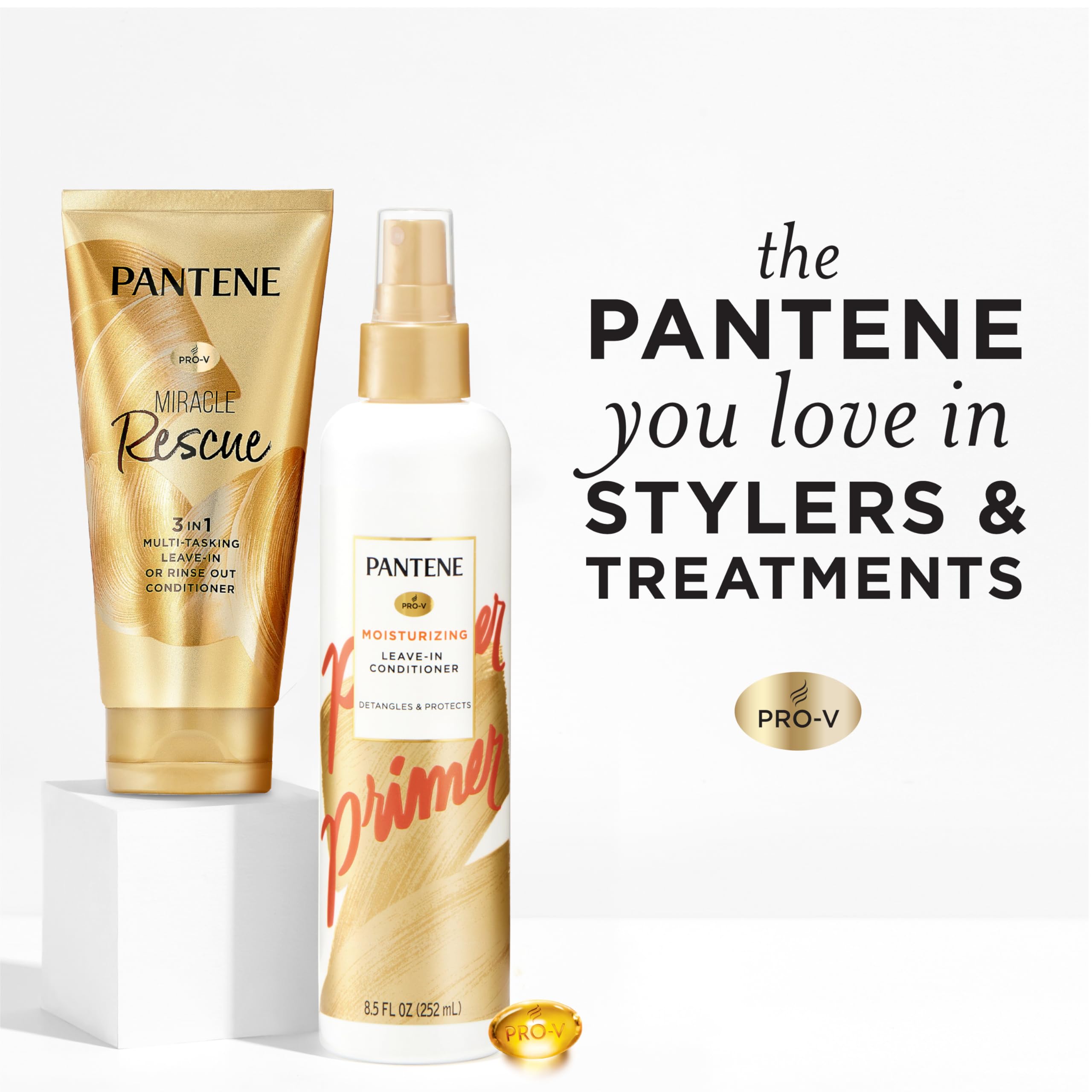 Pantene Miracle Rescue next to a ruler showing 6.0 fl oz size for scale and travel planning