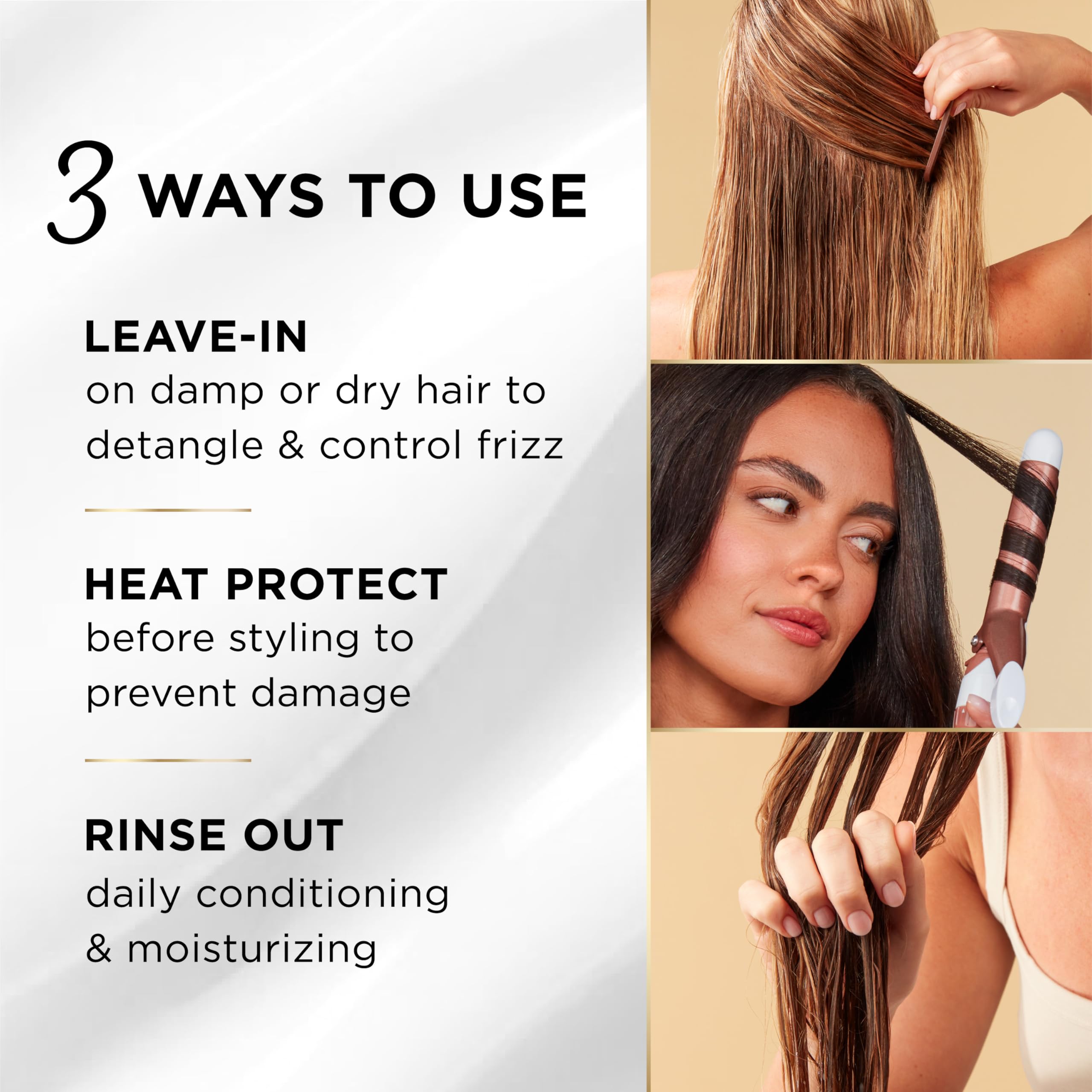 Pantene Miracle Rescue texture close-up showing creamy lightweight formula for smooth, non-greasy feel