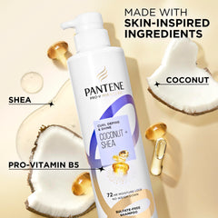 Pantene Pro-V bottle next to hand showing 13.5 fl oz size