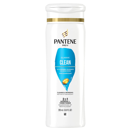 Pantene back label with usage directions and ingredient details displayed